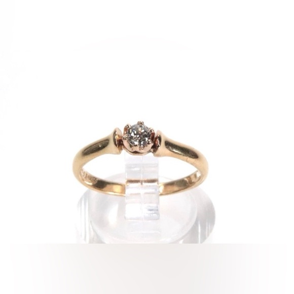 Tiffany & Co. Jewelry - Antique Tiffany & Co. 18K Yellow Gold Diamond Engagement Ring